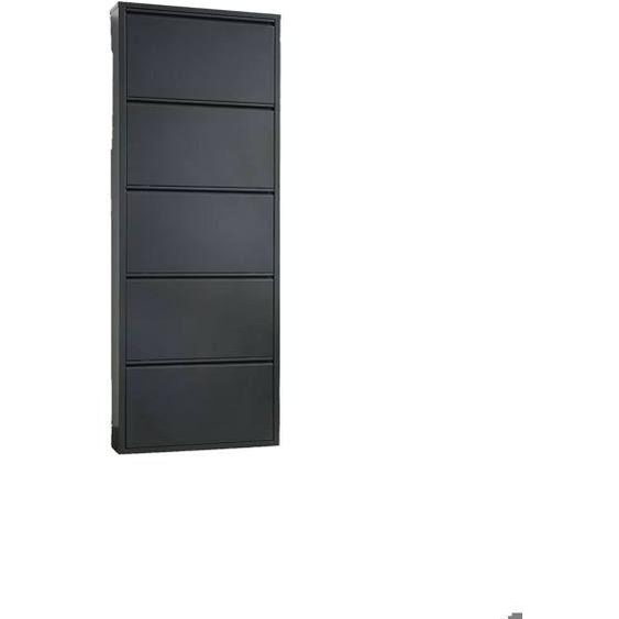 Meuble à chaussures Dandracchi - Dmora - En Metal - Noir 50x15h172 cm