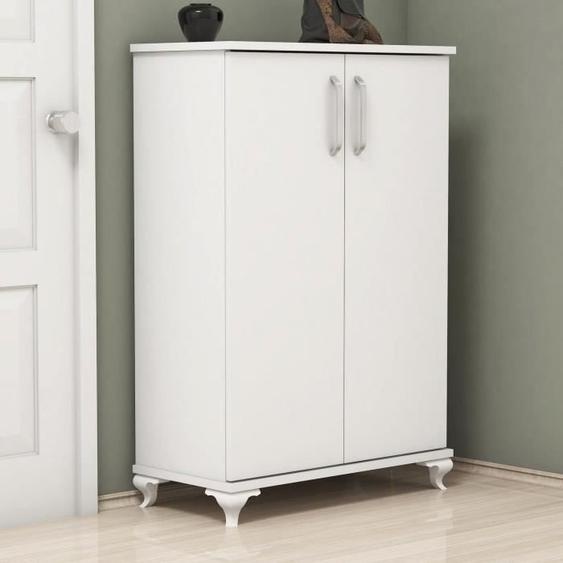 Meuble à chaussures - EMOB - Almaren - Blanc - 2 portes - Contemporain - Mat