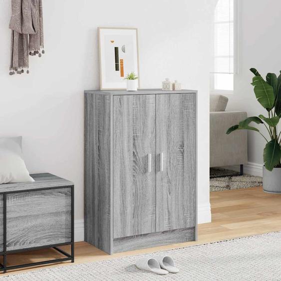 Meuble à chaussures Sonoma gris 60x35x92 cm Bois dingénierie