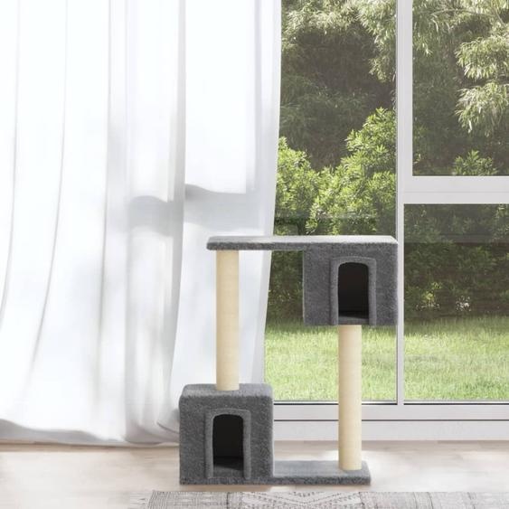 Meuble Arbre à chat avec colonnes à griffer en sisal Gris clair 60 cm - Arbres à chat 171431