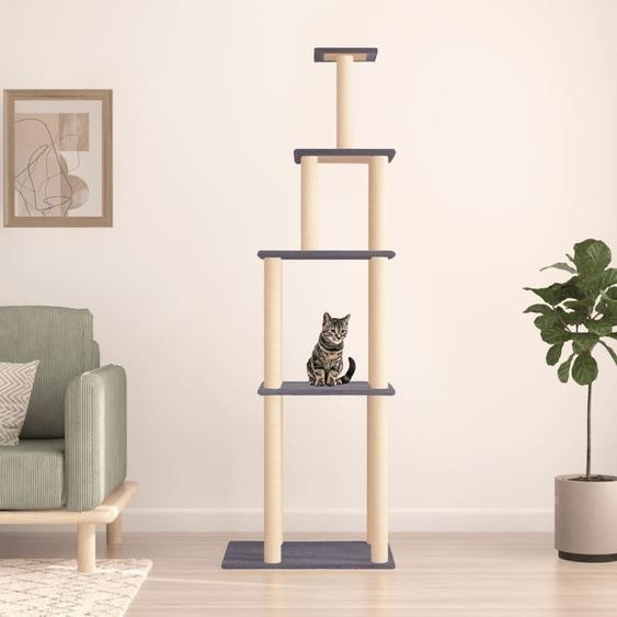 Meuble Arbre à chat avec griffoirs en sisal Gris foncé 183 cm - Arbres à chat 171746