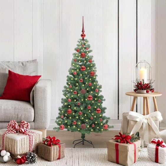Meuble Arbre de Noël 150 LED avec support Vert 120 cm PVC - 3929224