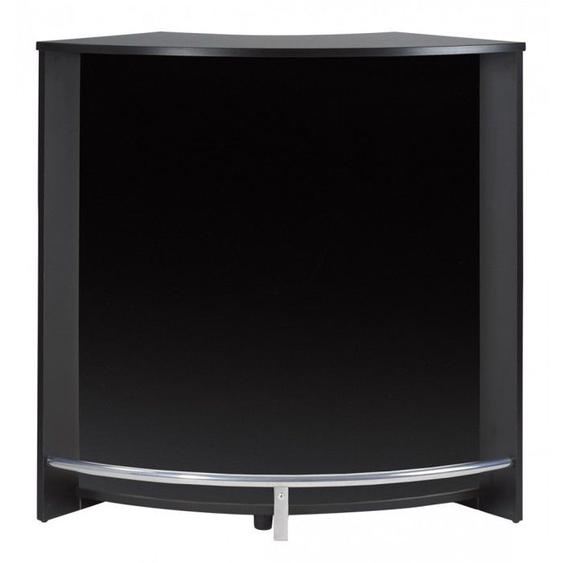 Meuble Bar Comptoir 2 Etagères Repose-Pieds Métal 106,9 x 104,8 x 53,3 cm - Noir - L 106.9 x l 53.3 x H 104.8 cm