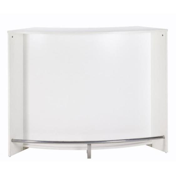 Meuble Bar, Meuble Comptoir Blanc 135 cm - Blanc - L 134.5 x l 55.3 x H 104.8 cm