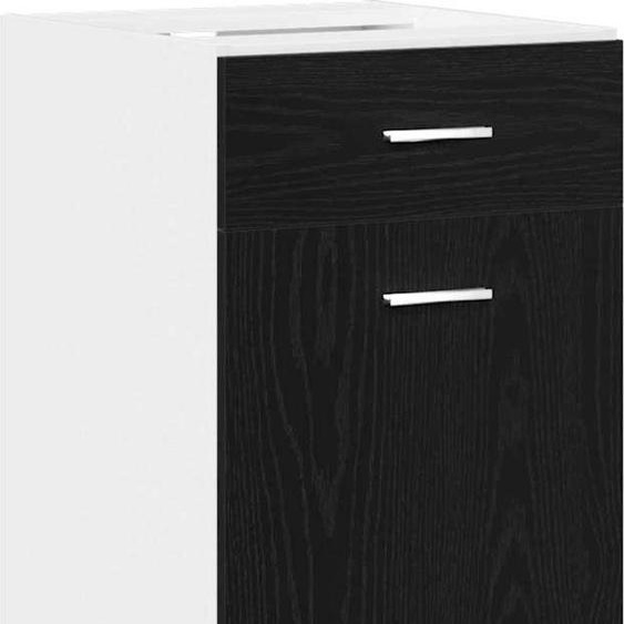 Armoire suspendue avec étagère, aspect chêne noir, 40 x 46 x 81,5 cm