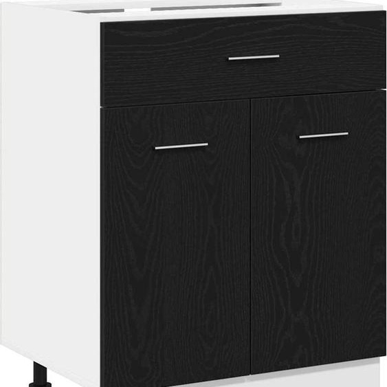 Armoire suspendue avec tiroir Chêne noir 60 x 46 x 81,5 cm