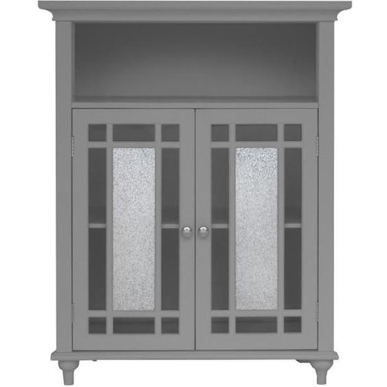 Meuble bas de rangement salle de bain - Teamson Home - Gris - Bois - Contemporain - Design