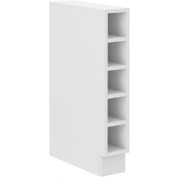 Meuble bas ouvert EDISA - largeur 15 cm, blanc