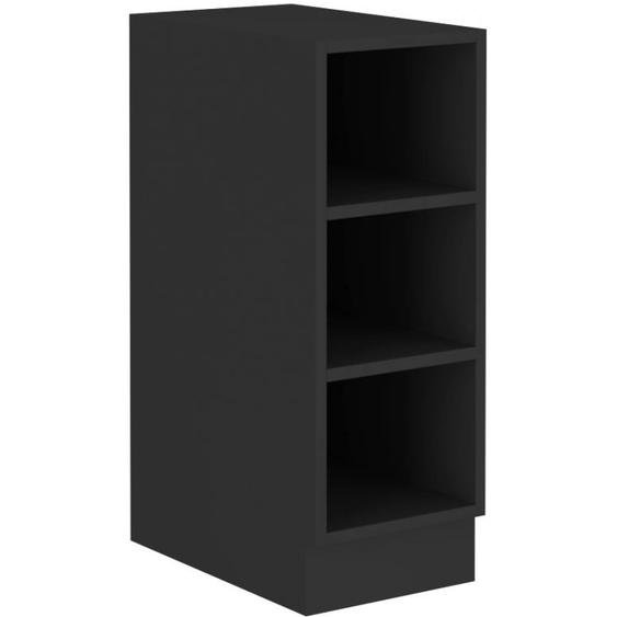 Meuble bas ouvert TOVA - largeur 30 cm, noir