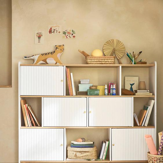 Meuble bibliothèque haute ATHÈNES blanc