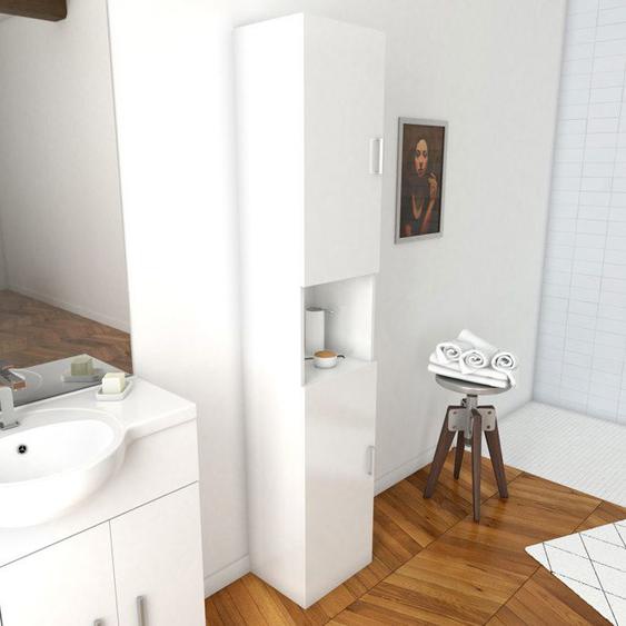 Meuble colonne Eco 35 - Blanc - 30 x 35 x 182 cm