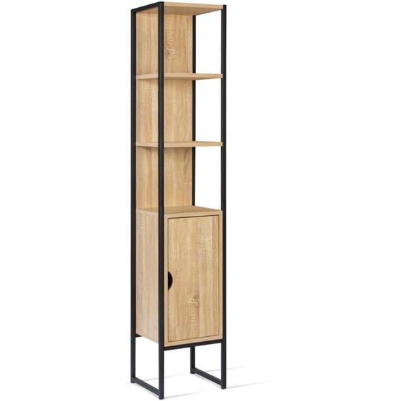 Meuble colonne salle de bain DETROIT 1 porte design industriel