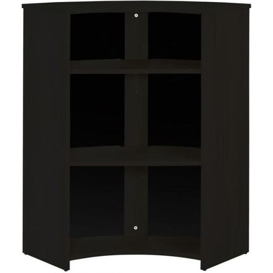 Meuble Comptoir Meuble Bar 96 cm Face Noire 3 Niches 96,7 x 104,8 x 44,9 cm - Noir - L 96.7 x l 44.9 x H 104.8 cm