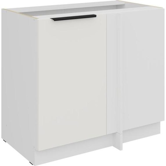 Meuble dangle allongé LUNARA - largeur 90 cm, blanc