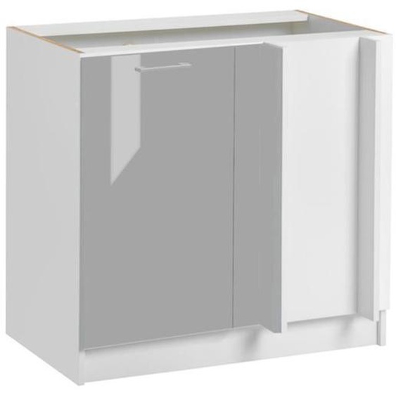 Meuble dangle bas Eco Gris Brillant 1 porte L 105 cm - Cuisineandcie