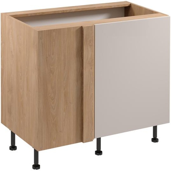 Meuble dangle étendu SALERNO - largeur 100 cm, chêne / beige