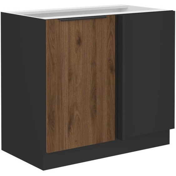 Meuble dangle extensible TOVA - largeur 105 cm, noyer okapi / noir