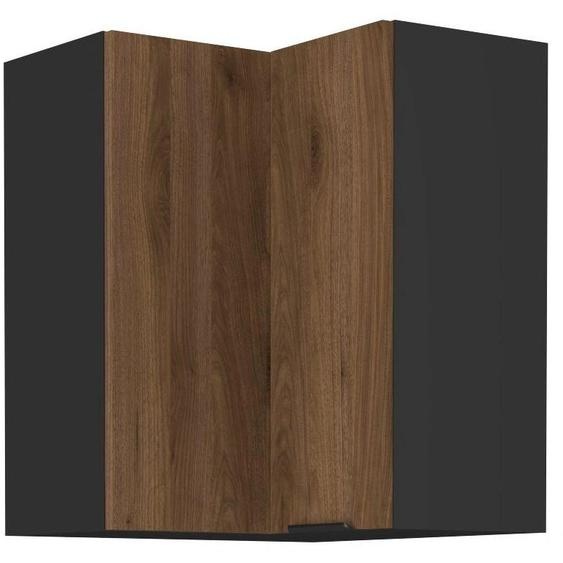 Meuble dangle supérieur TOVA 2 - 60x60 cm, noyer okapi / noir