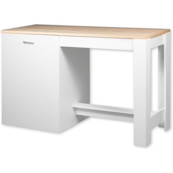 Meuble de cuisine - Armoire de cuisine - Ensemble de cuisine - Îlot de cuisine - Meuble de rangement - Mélaminé mat, blanc