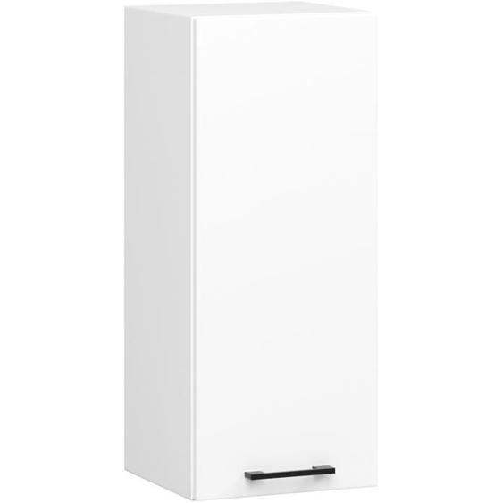 Meuble de cuisine haut AKORD W30 H720 Blanche 1 porte, 2 étagères 72x30x30 cm