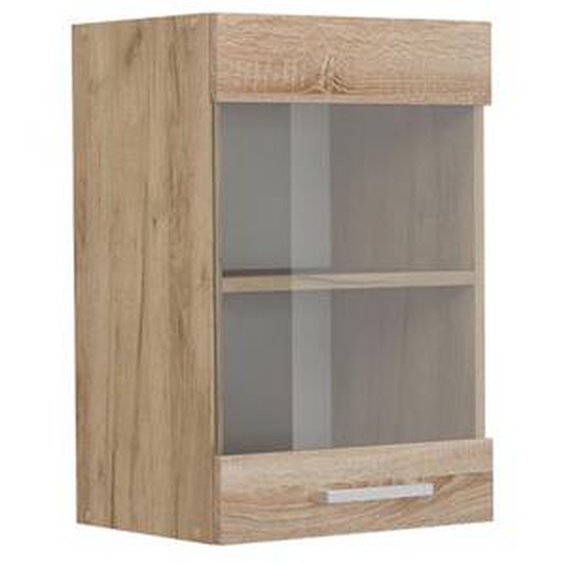 Meuble de cuisine haut vitré R-Line, 40cm, Sonoma, Chêne de force doré, Vicco