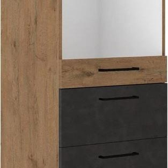 Meuble de cuisine pour four encastrable 60 cm ZHILAN 2 - chêne lancelot / matera