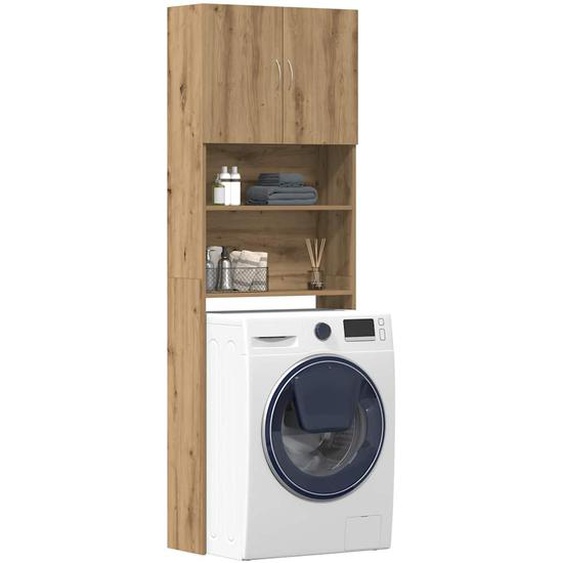 Meuble de machine à laver chêne artisanal bois dingénierie