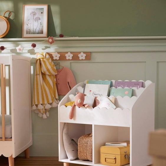 Meuble de rangement 2 cases + étagère-bibliothèque FESTON blanc