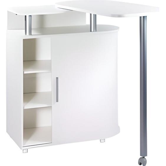Mange-Debout Blanc Table Pivotante - L 110 x l 55 x H 105.3 cm