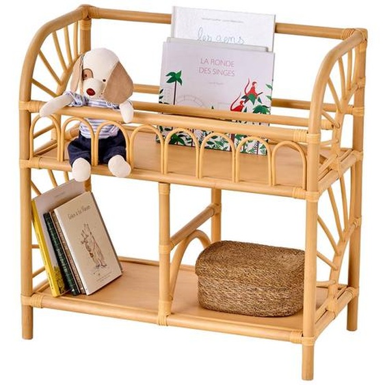 Meuble de rangement en rotin SOLEIL bois