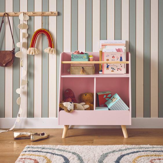 Meuble De Rangement Enfant 1 Étagère 2 Espaces De Rangement Tobias Rose