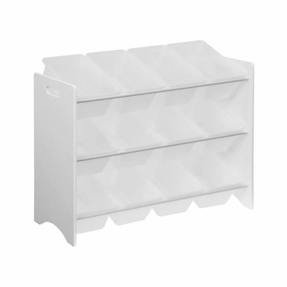 Meuble De Rangement Jouet 12 Casiers Tobias Blanc