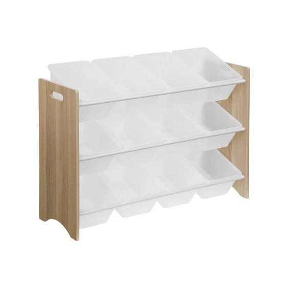 Meuble De Rangement Jouet 12 Casiers Tobias Naturel