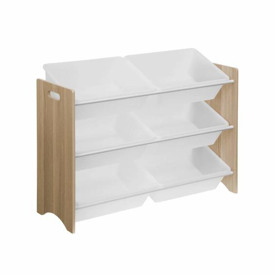 Meuble De Rangement Jouet 6 Casiers Tobias Naturel