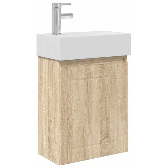 Meuble de salle de bain avec robinet Chêne Sonoma