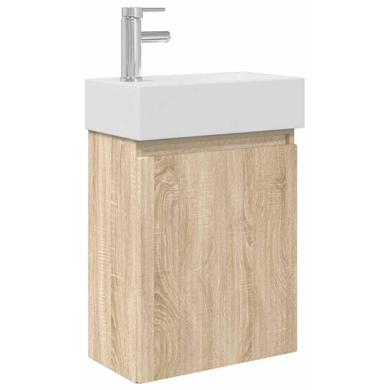 Meuble de salle de bain avec robinet Chêne Sonoma