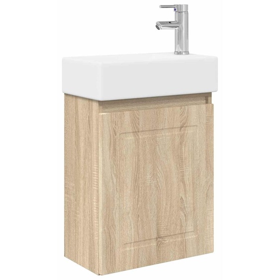 Meuble de salle de bain avec robinet Chêne Sonoma