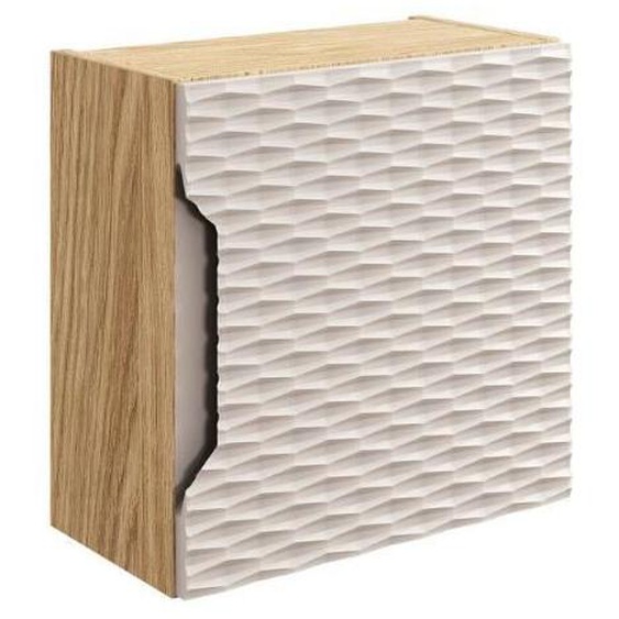 Meuble de salle de bain - VIVALDI - Ocean Beige Qubik - 35 x 35 cm - 1 porte - MDF résistant à lhumidité