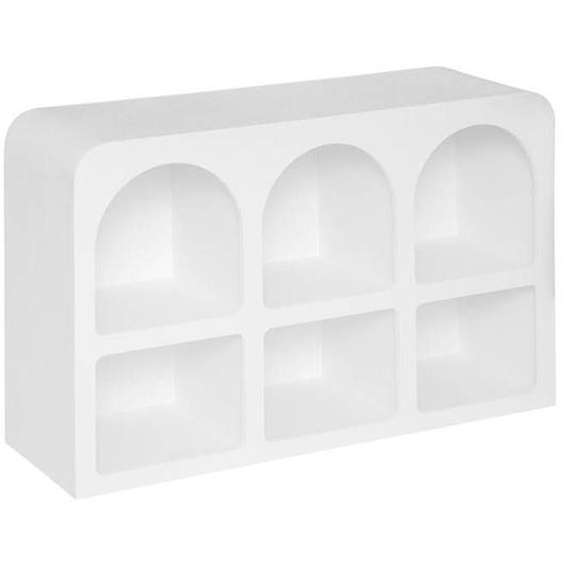 Meuble étagère - ATMOSPHERA - Soleya - 6 niches - Blanc - 110x71,5cm