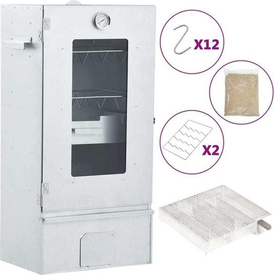 Meuble fumoir avec générateur de fumée froide Acier galvanisé - Barbecues au charbon de bois 3200763