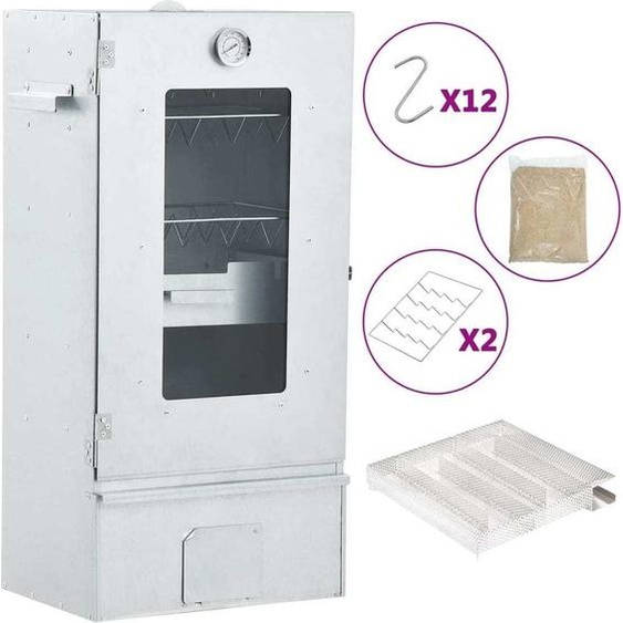 Meuble fumoir avec générateur de fumée froide Acier galvanisé - Barbecues au charbon de bois 3200767
