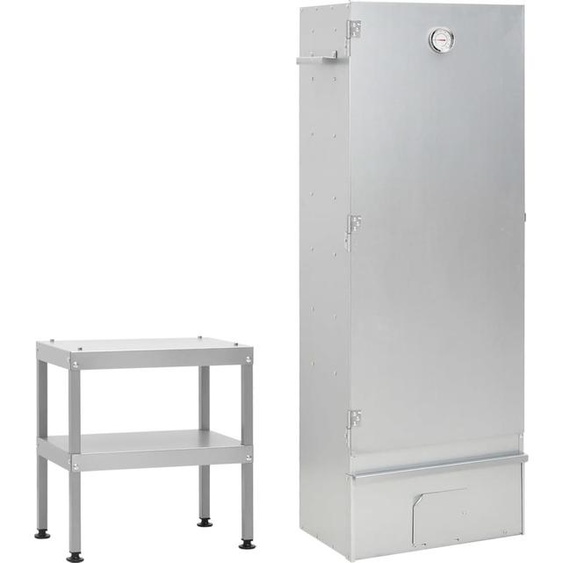 Meuble fumoir avec table Acier galvanisé - Barbecues au charbon de bois 3187617