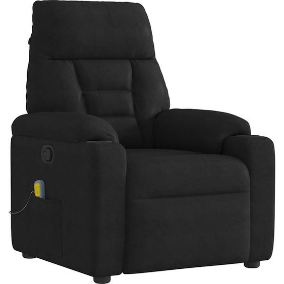 Meuble Glamour Fauteuil de massage Noir Tissu microfibre - Fauteuil TV & Relax CC1823787