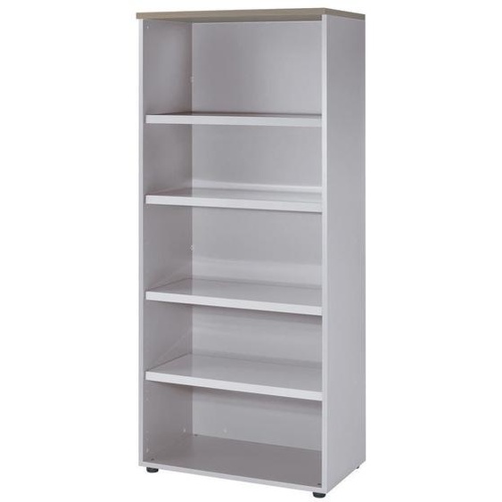 Meuble haut Axiome - L.80 x H.180 cm - Sans porte - Corps Aluminium - Top Chêne grisé