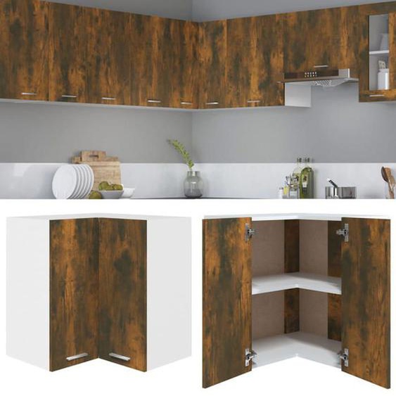Meuble Haut cuisine-Armoire dangle suspendue Chêne fumé Bois dingénierie SHL436825