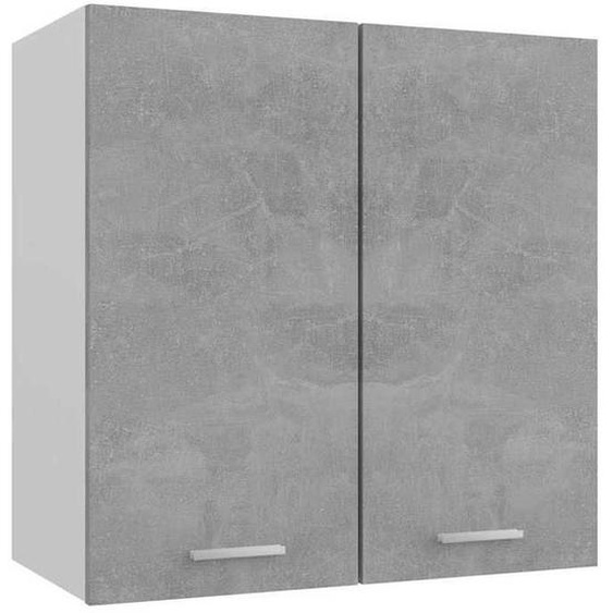 Meuble Haut cuisine | Armoire rangement BONNIE | Armoire suspendue Gris béton 60x31x60 cm | bois d’ingénierie - BELLE M31629481