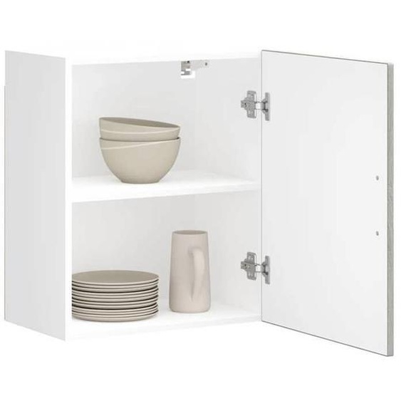 Meuble Haut cuisine | Armoire rangement BONNIE | Armoires murales de cuisine 2 pcs Porto sonoma gris - BELLE M26817590