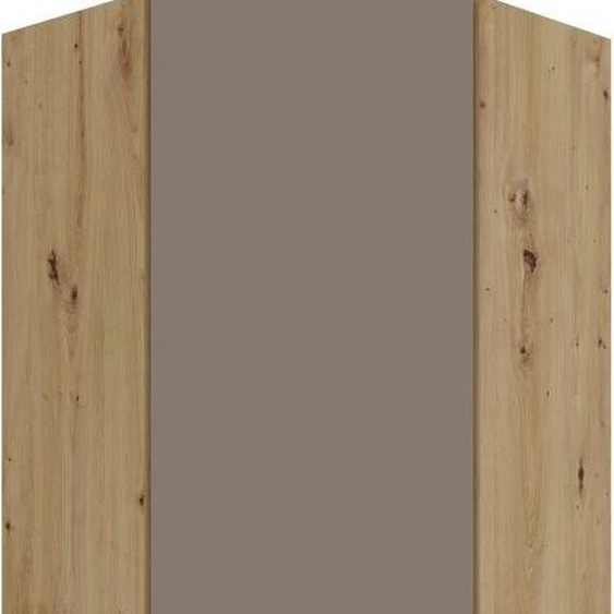 Meuble haut dangle LUNARA 1 - 60x60 cm, beige foncé / chêne artisanal