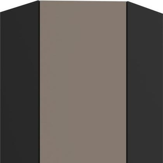 Meuble haut dangle LUNARA 1 - 60x60 cm, beige foncé / noir