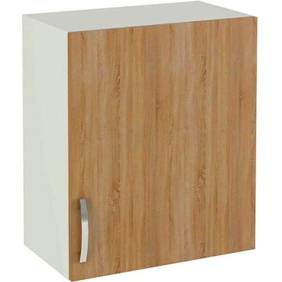 Meuble haut de cuisine 1 porte coloris chêne cortez - Hauteur 70 x Longueur 60 x profondeur 33 cm